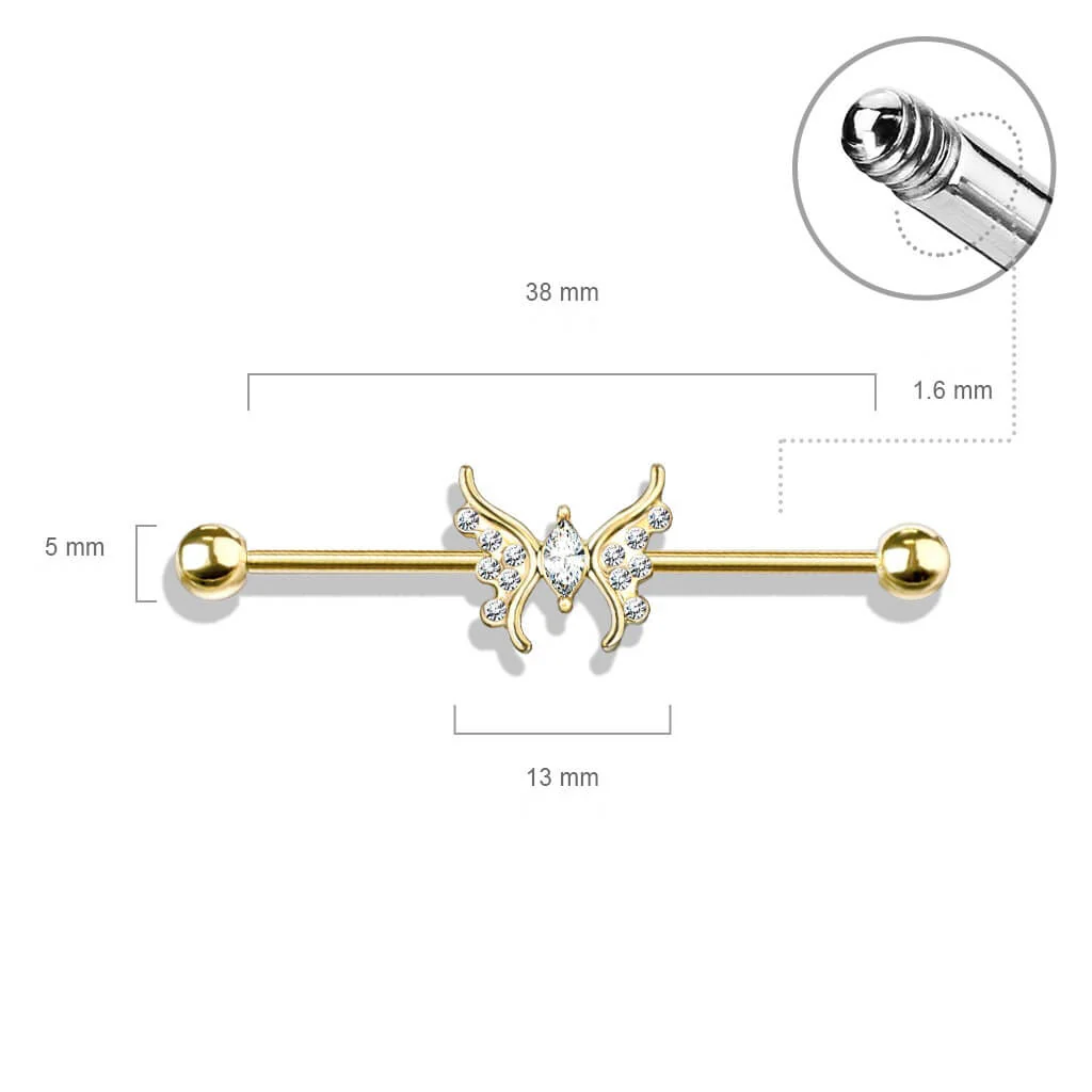 Barre industriel Papillon Zircone - Image 3