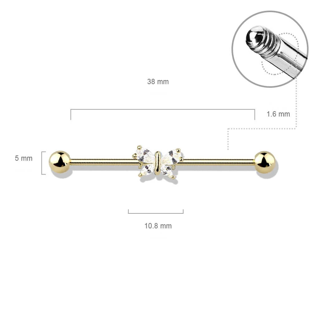Barre industriel Papillon Zircone - Image 3
