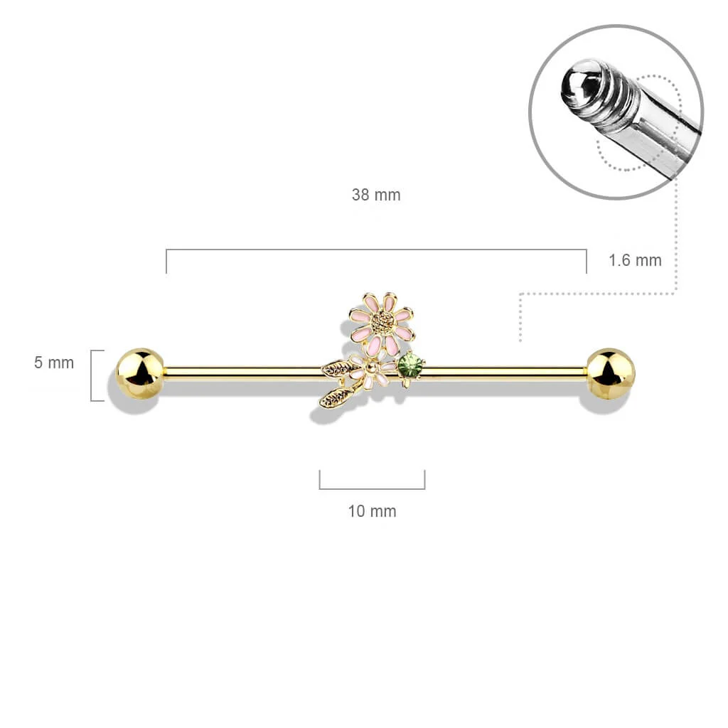 Barre industriel Fleur Avec Feuille - Image 3