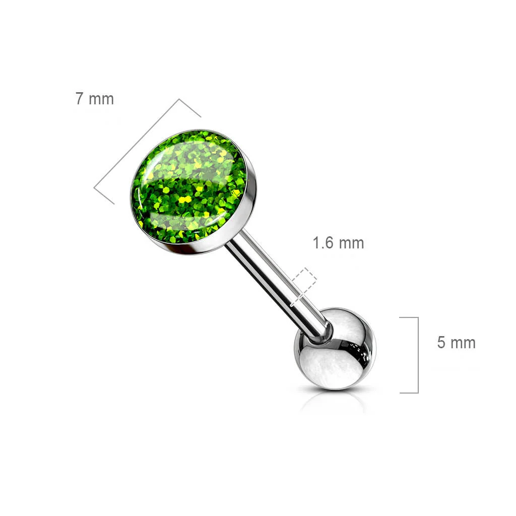 Barre Langue Dôme Époxy Pailleté - Image 3