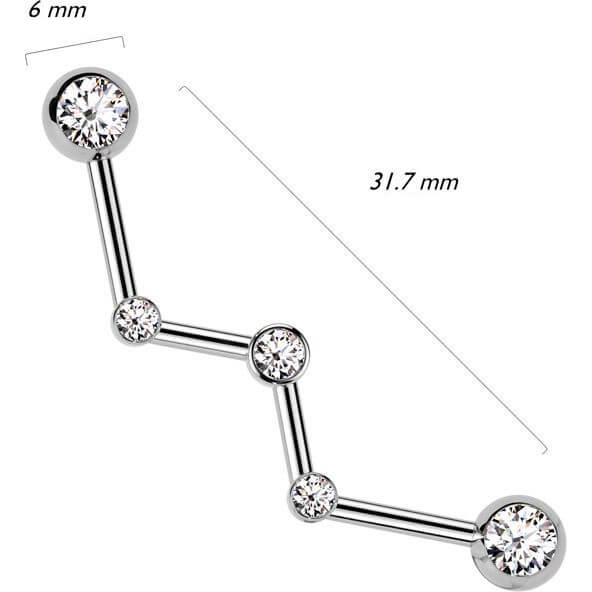 Barre industriel Zircone Serti Clos - Image 2