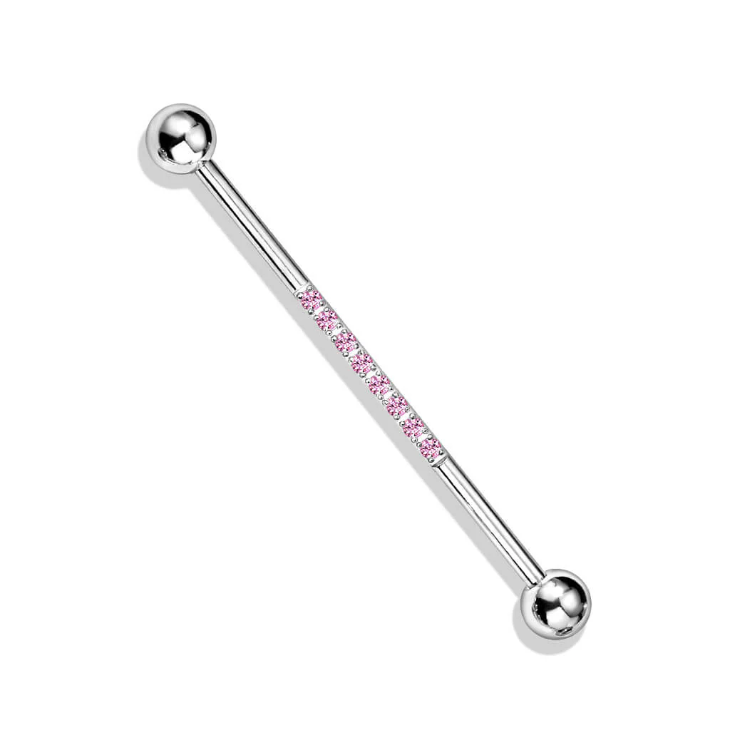 Barre industriel Bille Argent Ligne Zircone - Image 10