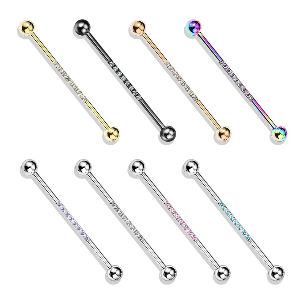 Barre industriel Bille Argent Ligne Zircone - Image 5