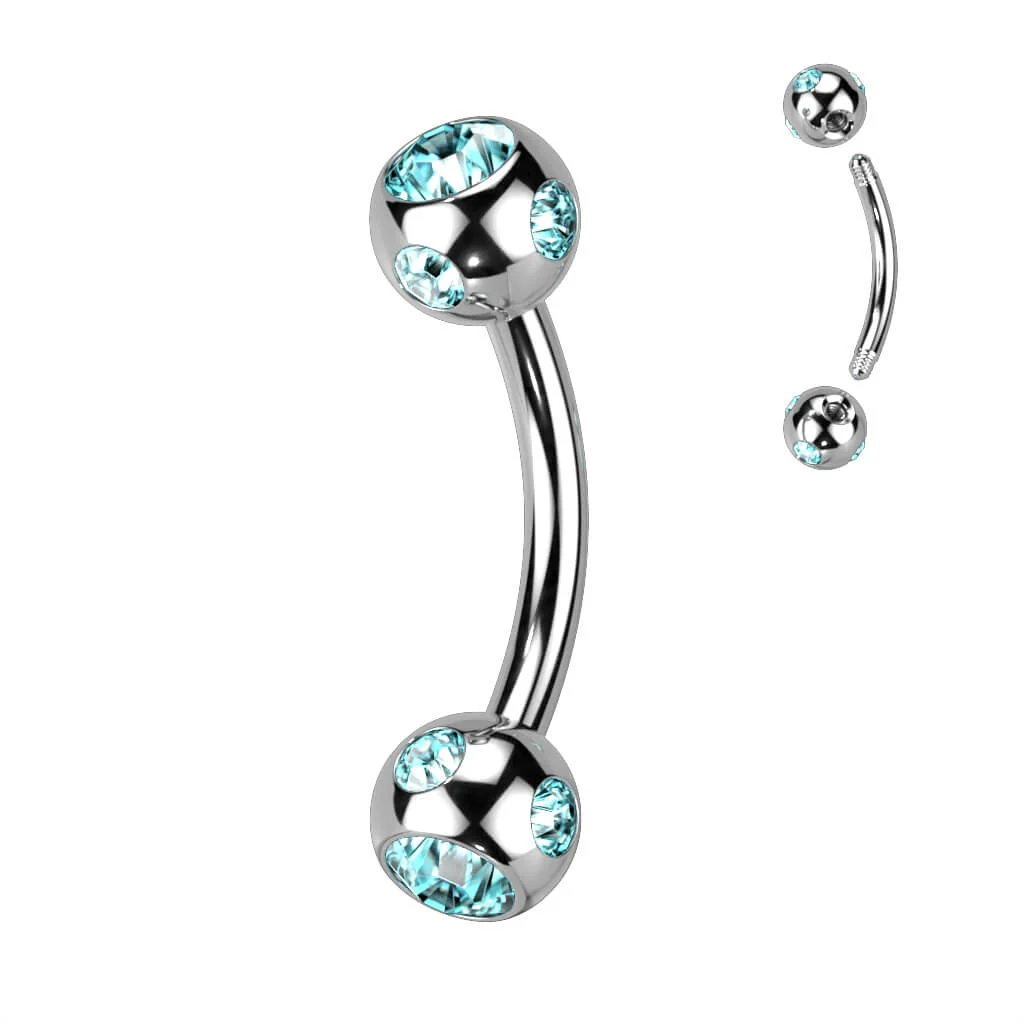 Sourcil Bille Argent Zircone - Image 11