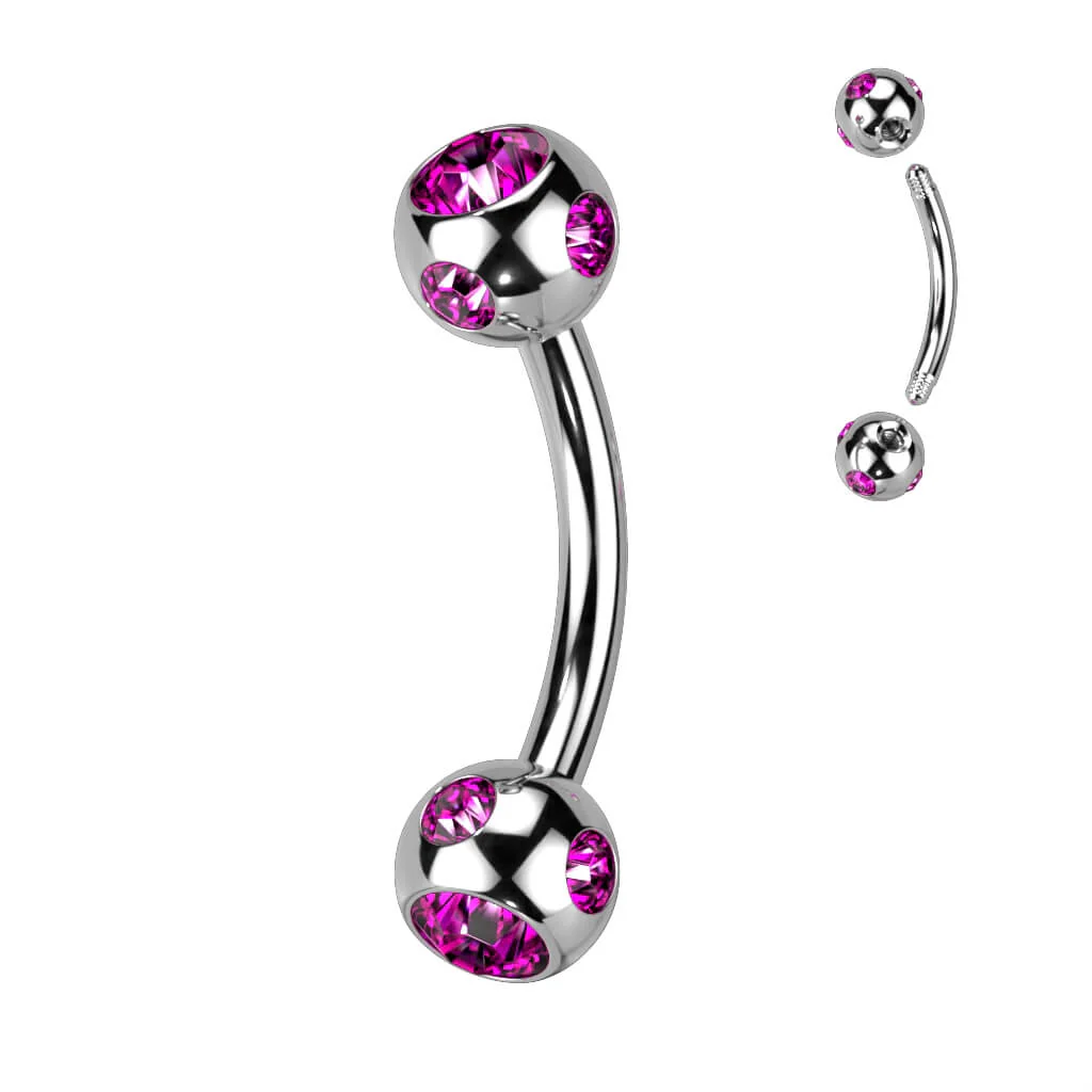 Sourcil Bille Argent Zircone - Image 6