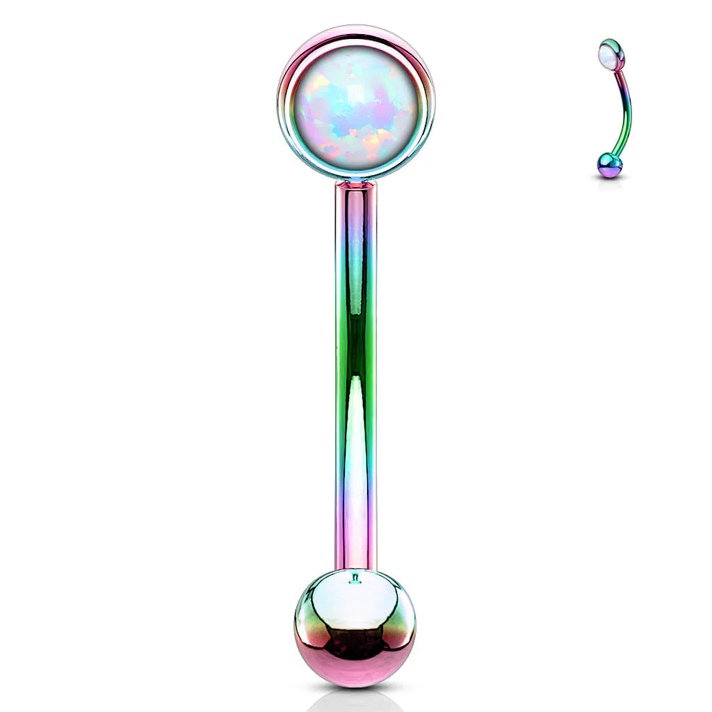 Sourcil Bille Plate Argent Opal - Image 12