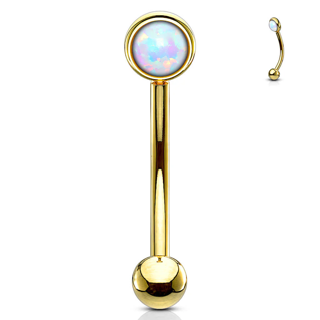 Sourcil Bille Plate Argent Opal - Image 2