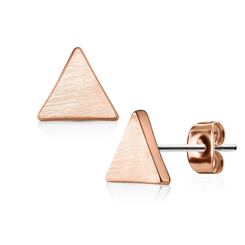 Bouton d'Oreille 316L Clous d'oreille Triangle Solide 1 Paire - Image 4