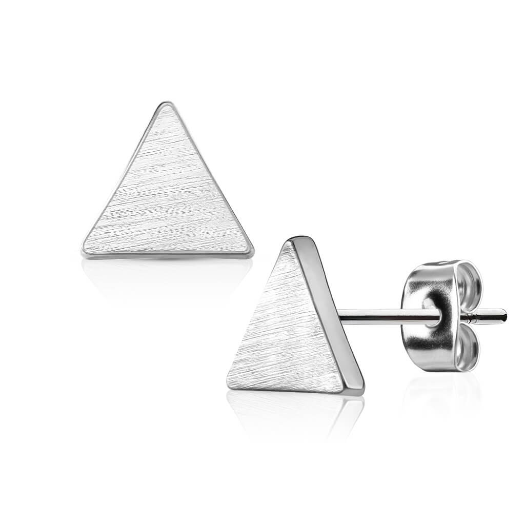 Bouton d'Oreille 316L Clous d'oreille Triangle Solide 1 Paire - Image 5