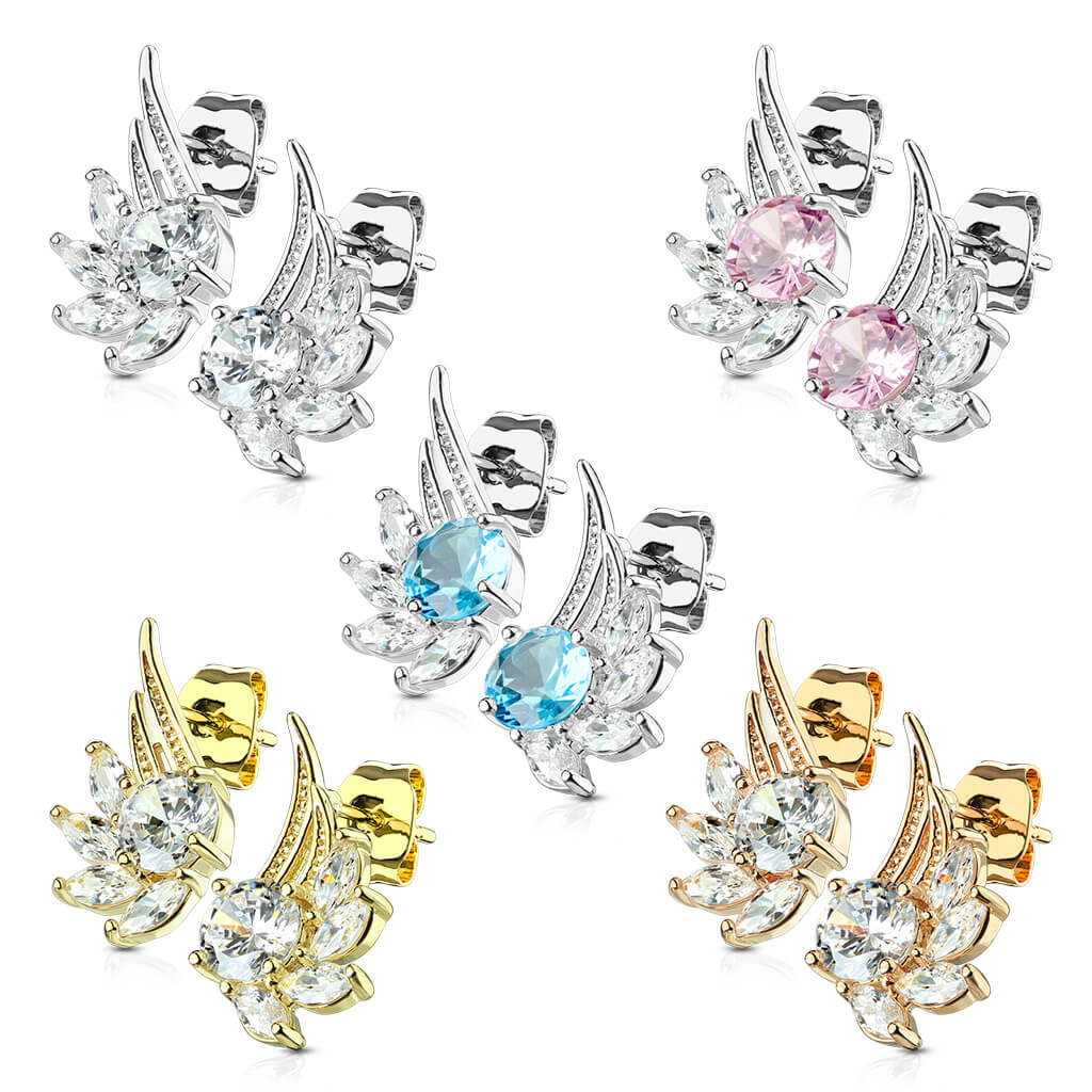 Bouton d'Oreille Ailes d'Ange Zircone - Image 5