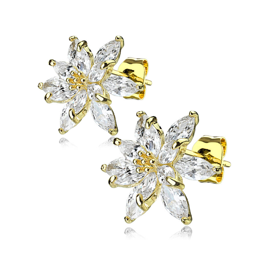 Bouton d'Oreille Fleur Zircone - Image 2
