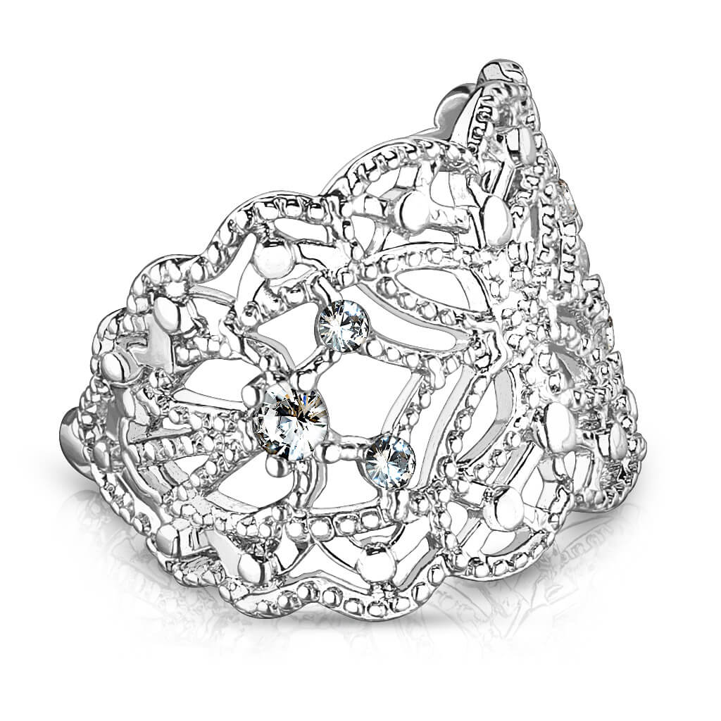 Manchette d'oreille Manchette d´Oreille Papillon Argent Zircone Pliable - Image 2