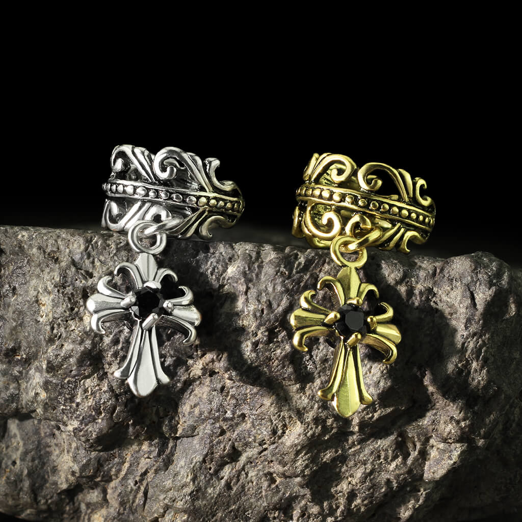 Manchette d'oreille Manchette d´Oreille Croix Zircone Pliable - Image 7