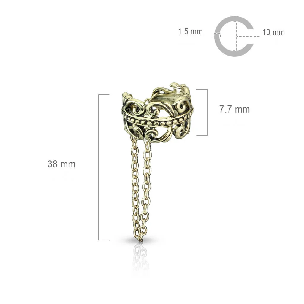 Manchette d'oreille Manchette d´Oreille Chaîne Celtique Pendentif Pliable - Image 3