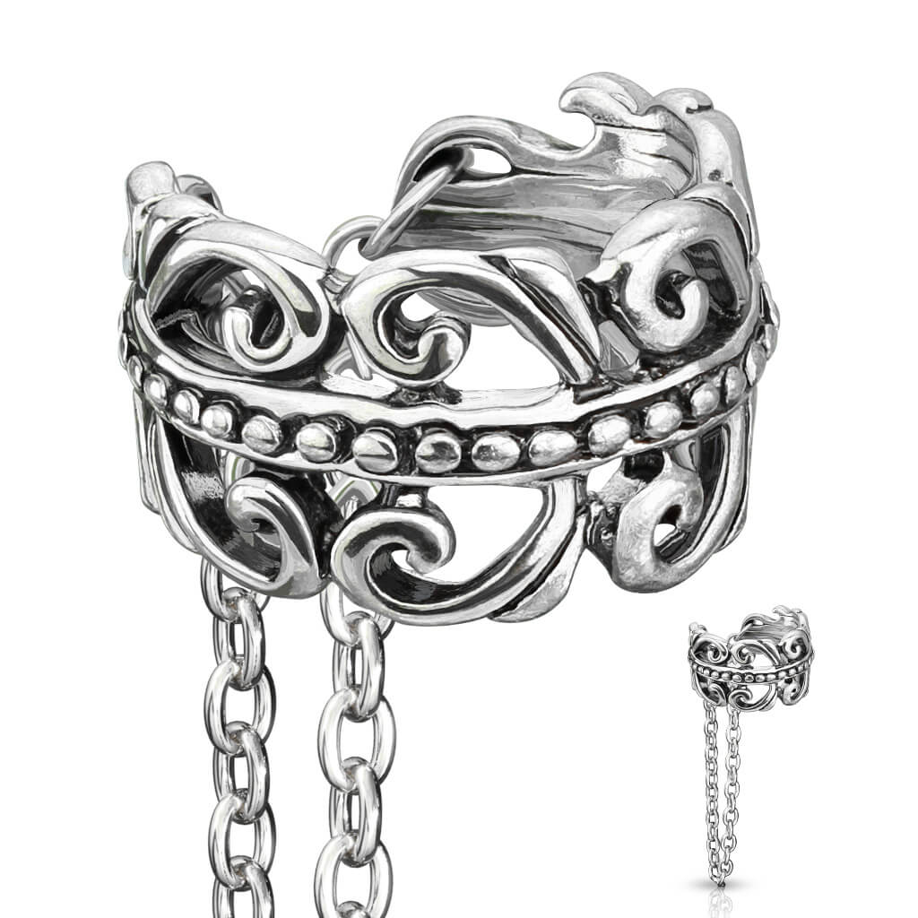 Manchette d'oreille Manchette d´Oreille Chaîne Celtique Pendentif Pliable - Image 4
