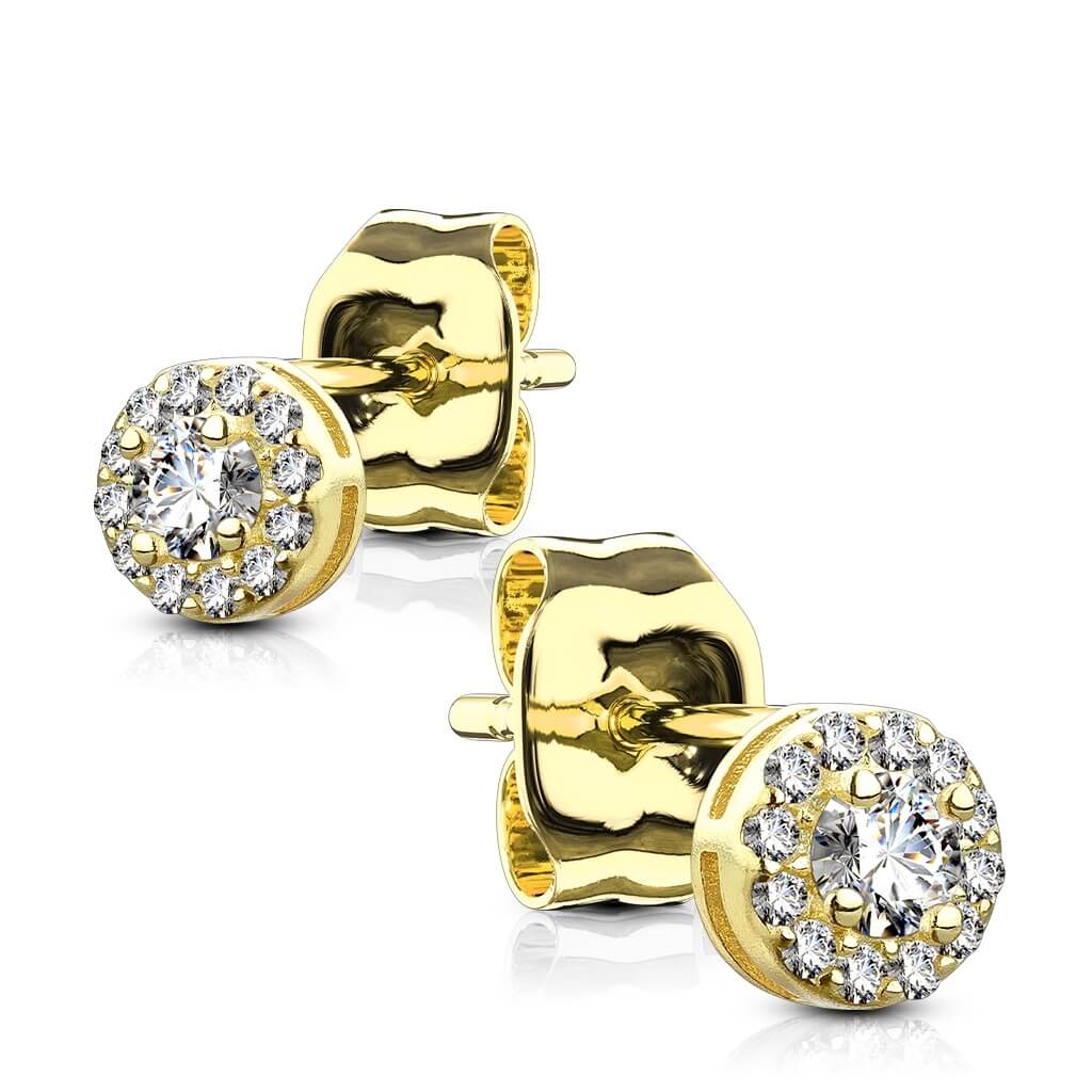 Argent 925 Bouton d'Oreille Zircone Ronde - Image 4
