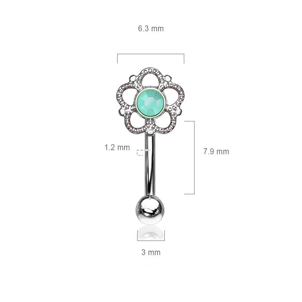 Sourcil Fleur Turquoise - Image 3
