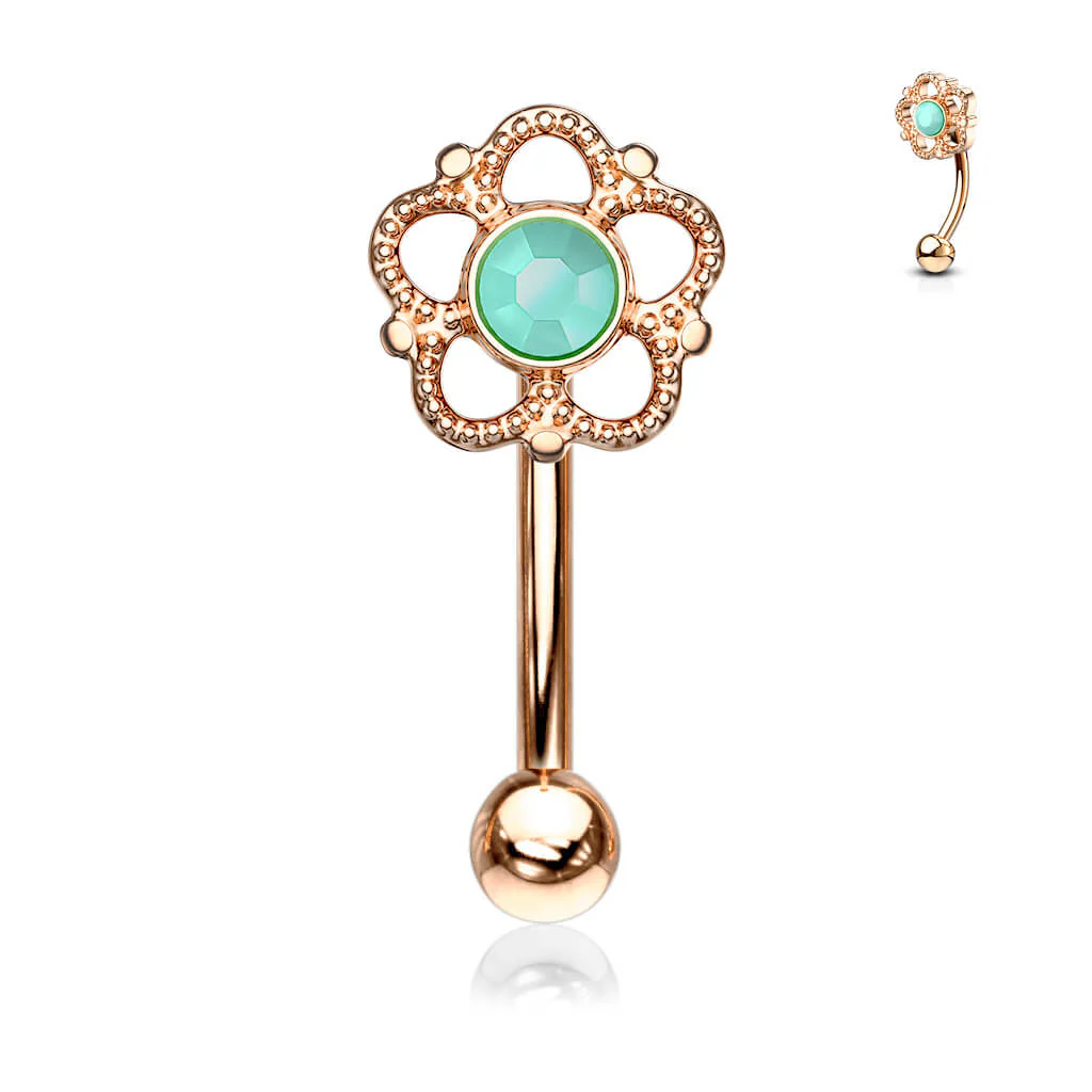 Sourcil Fleur Turquoise - Image 4