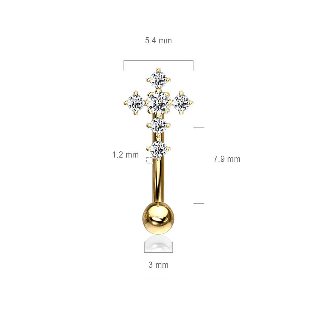 Sourcil Croix Zircone - Image 3