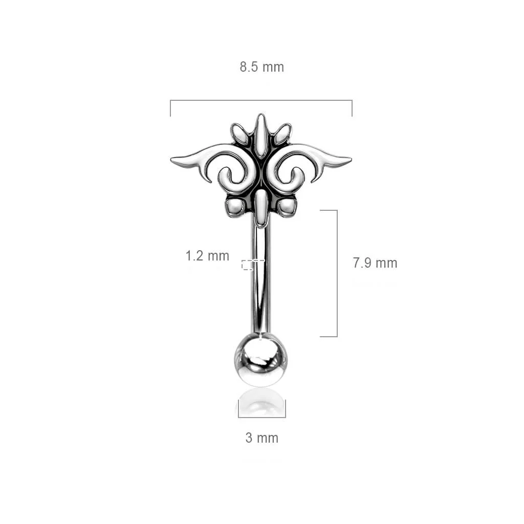 Sourcil Tribal Zircone Argent - Image 2