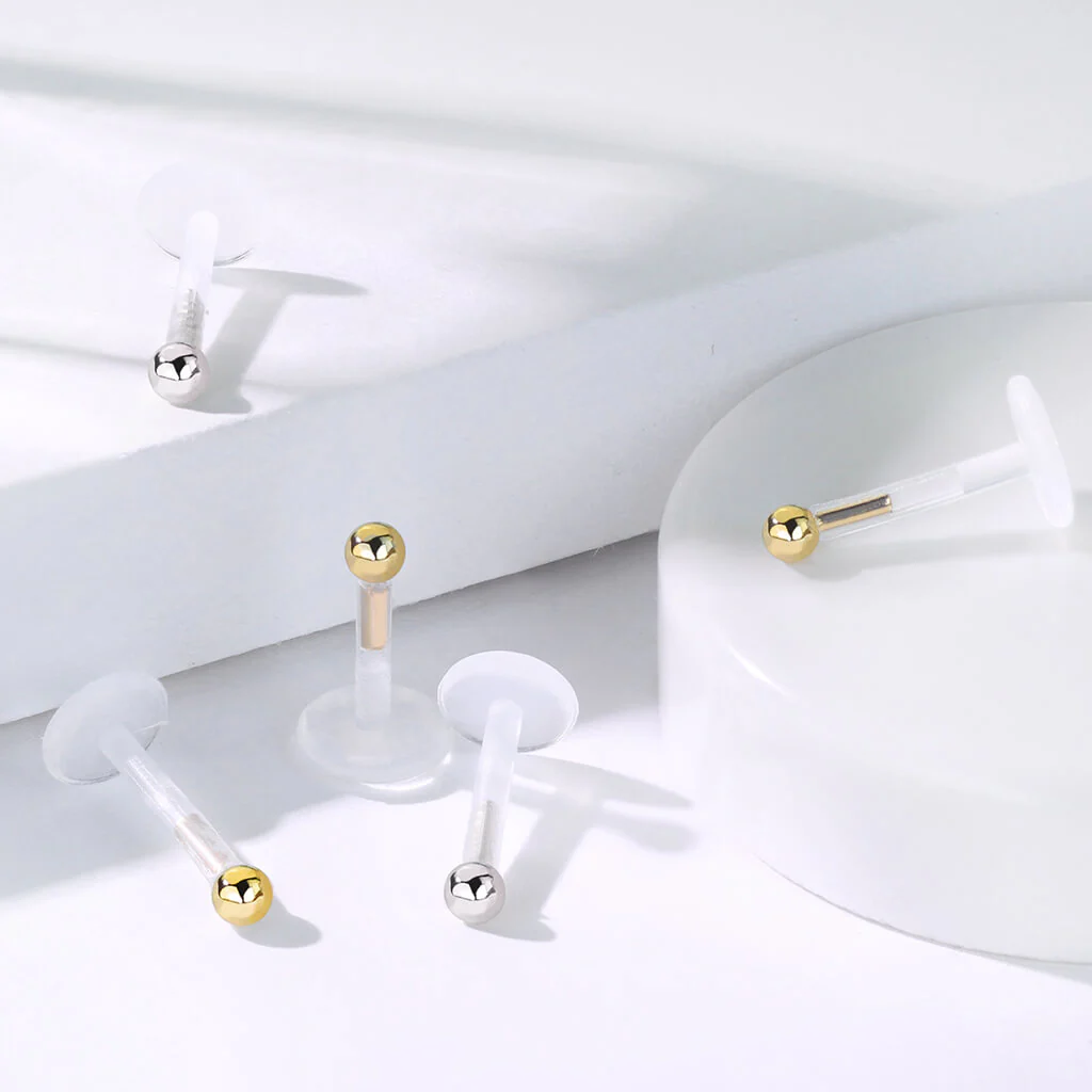 Or 14kt Labret Bille - Image 5