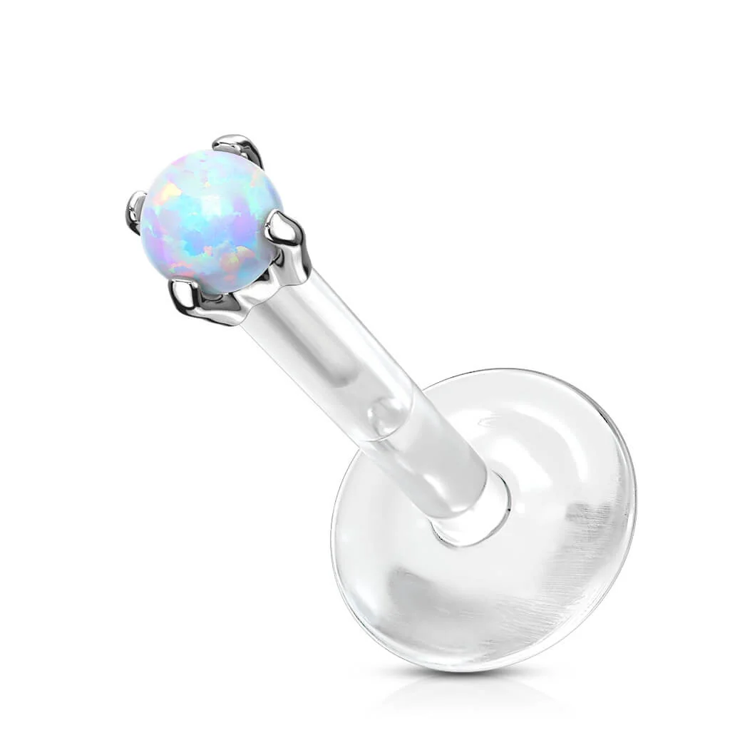 Or 14kt Labret Opale Ronde - Image 4