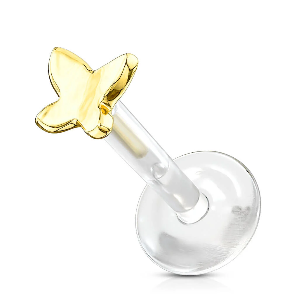 Or 14kt Labret Papillon - Image 6