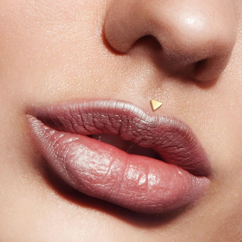 Or 14kt Labret Triangle Plat - Image 4