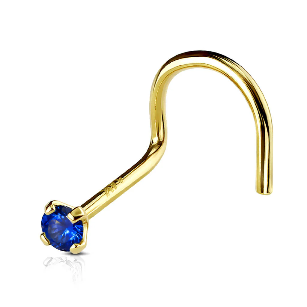 Or 14kt Nez  Vis Zircone - Image 10