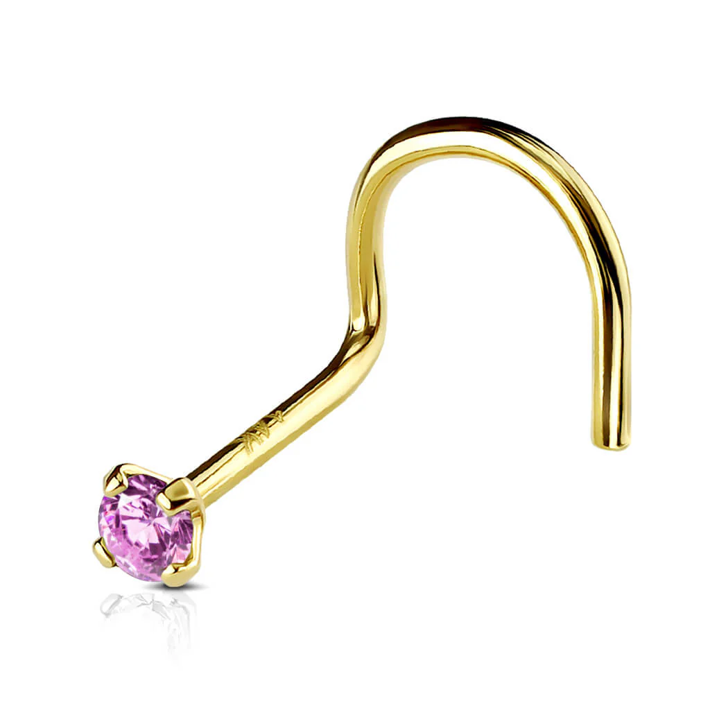 Or 14kt Nez  Vis Zircone - Image 11
