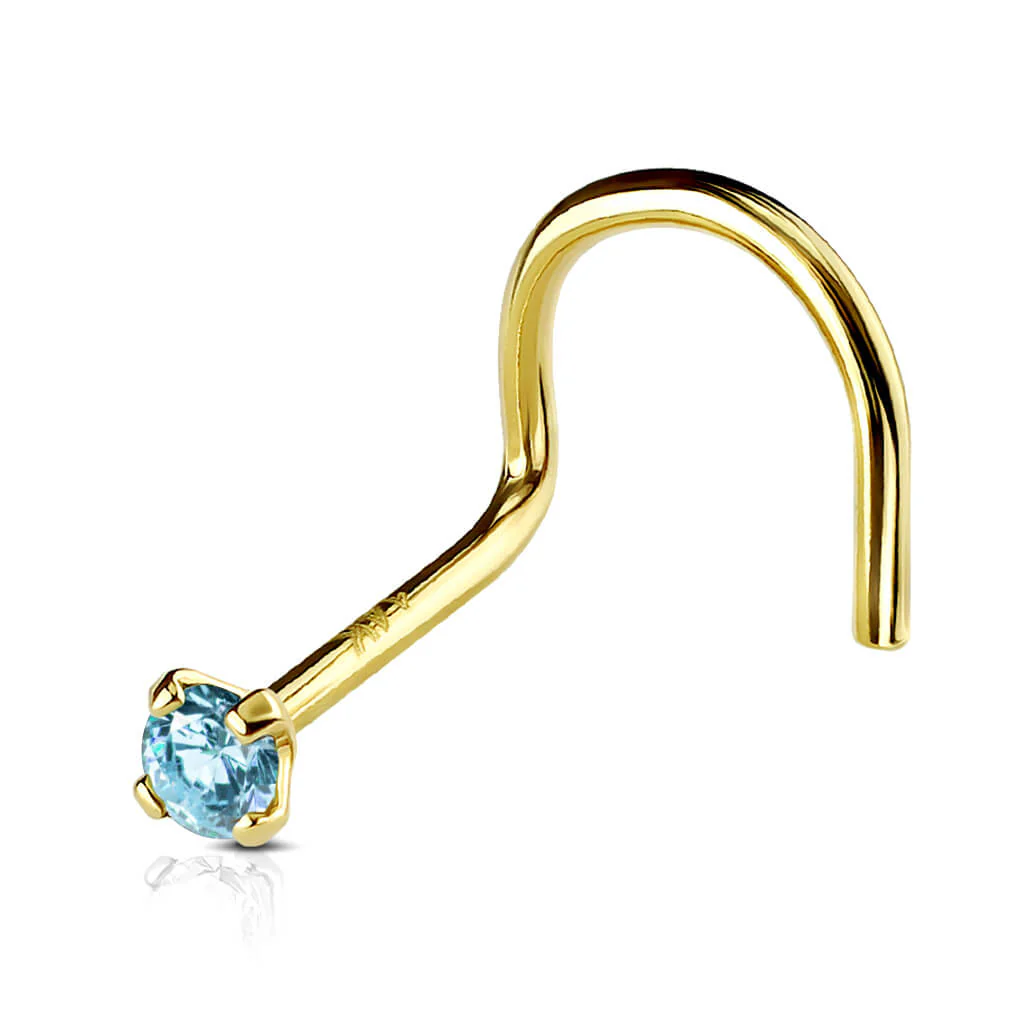 Or 14kt Nez  Vis Zircone - Image 12
