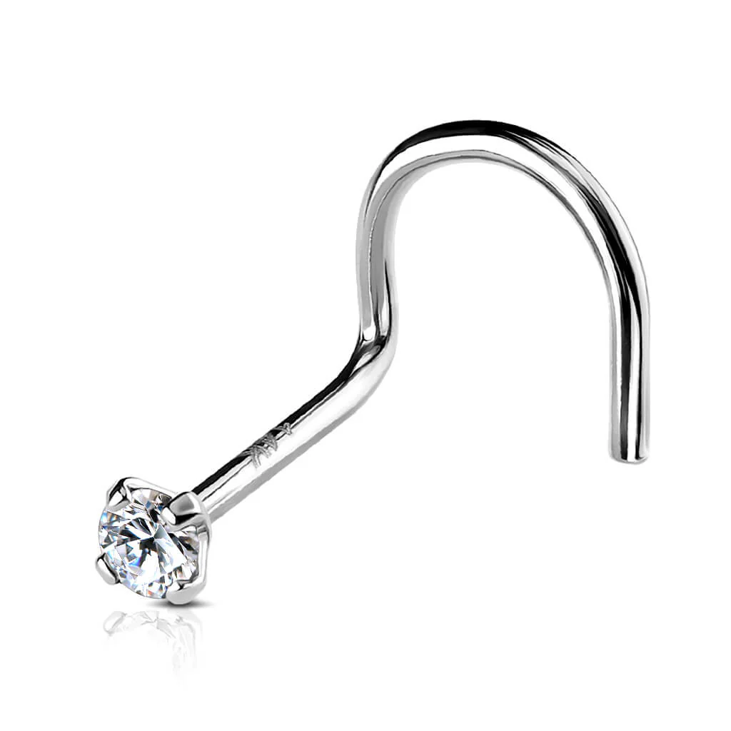 Or 14kt Nez  Vis Zircone - Image 2