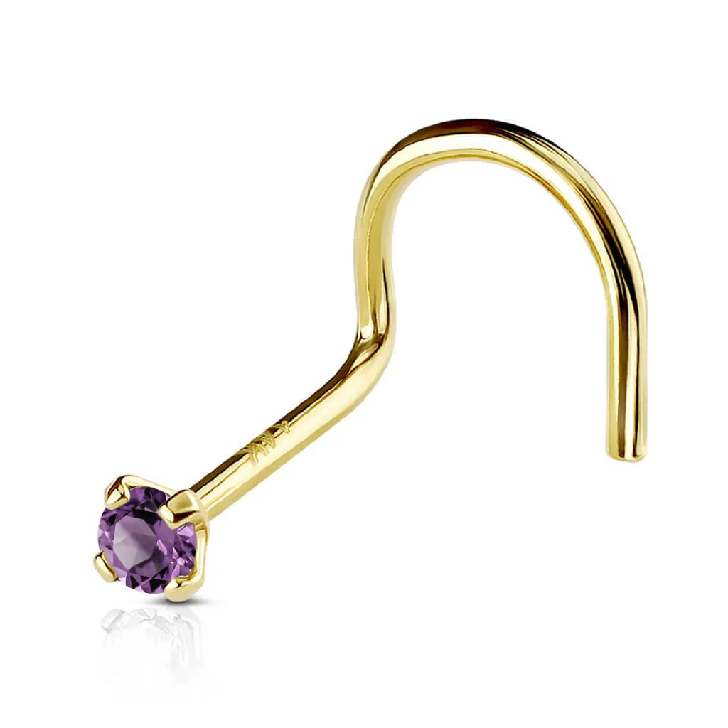 Or 14kt Nez  Vis Zircone - Image 9