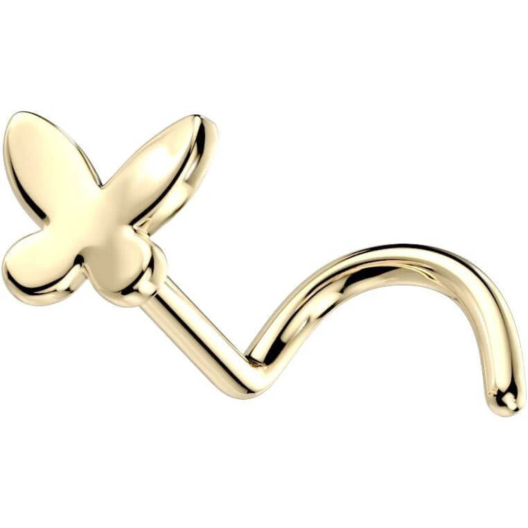 Or 14kt Nez Vis Papillon