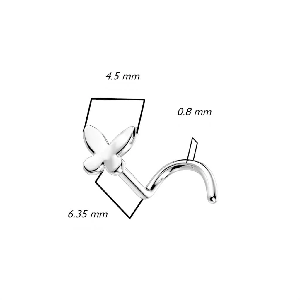 Or 14kt Nez Vis Papillon - Image 3