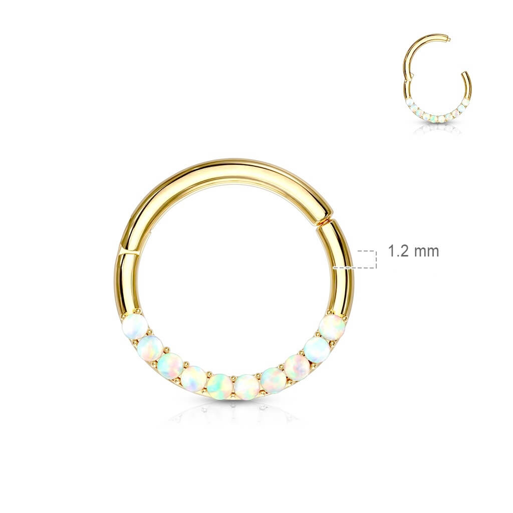 Or 14kt Anneau Opale Cliqueur - Image 3