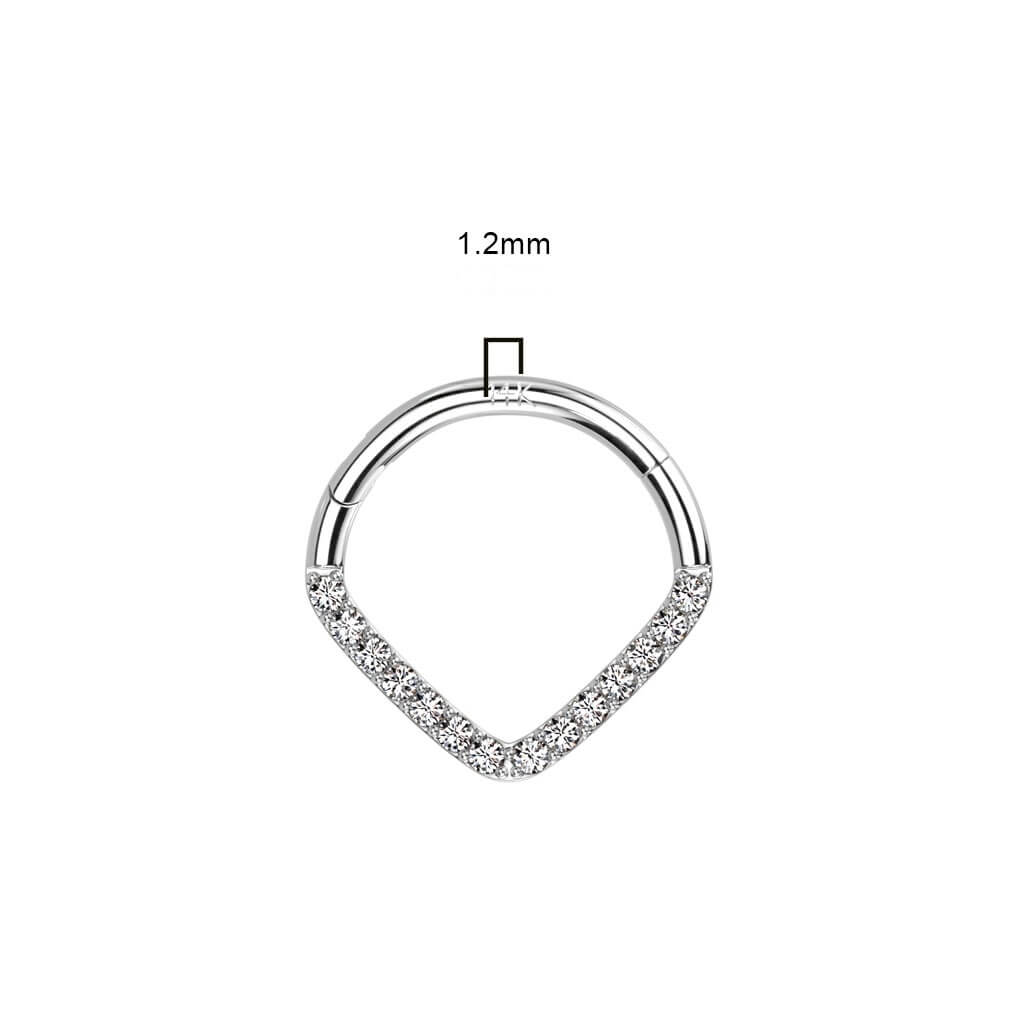 Or 14kt Anneau Zircone Cliqueur - Image 3