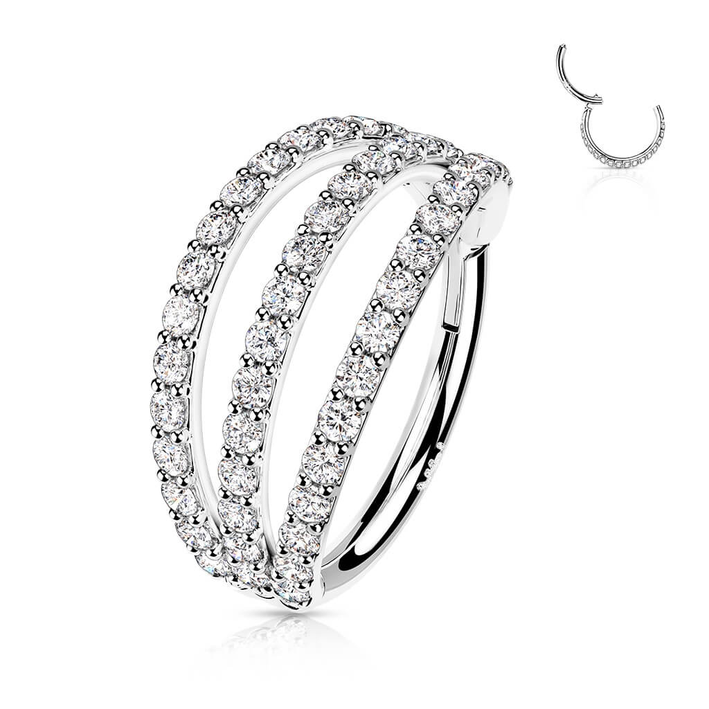 Or 14kt Anneau Zircone Cliqueur - Image 2