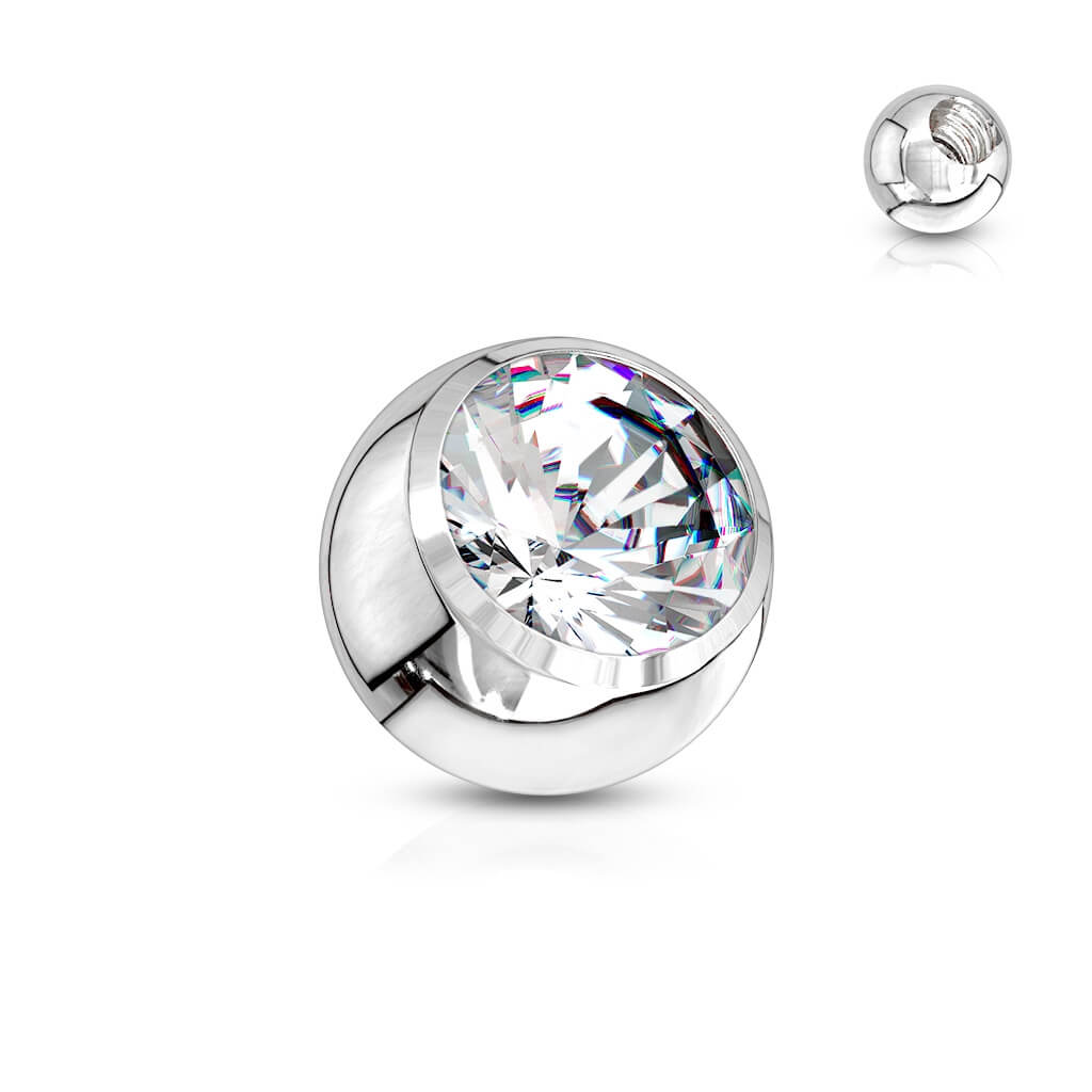 Or 14kt Embout Zircone - Image 2