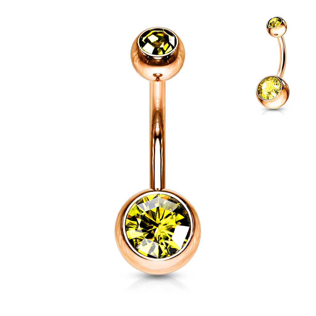 Piercing Nombril Bille Zircone Rose - Image 14