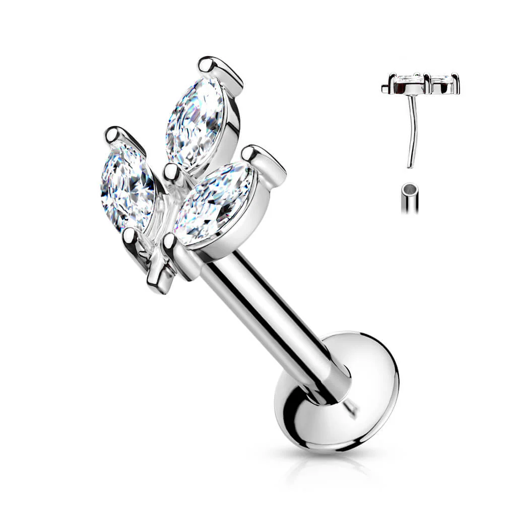 Labret Marquise Zircone Enfoncer - Image 2