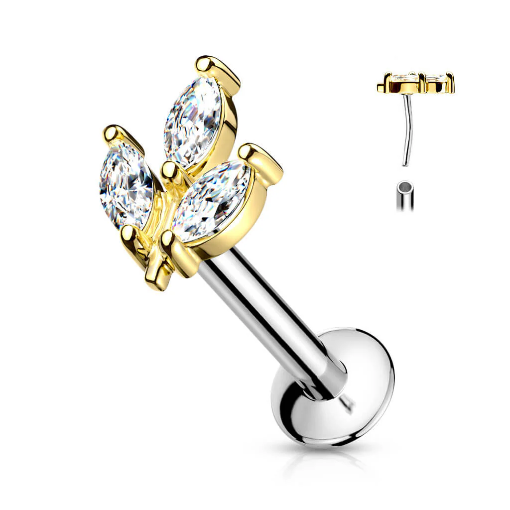 Labret Marquise Zircone Enfoncer - Image 4