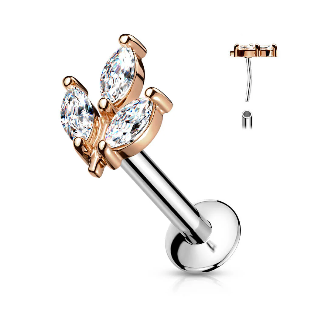 Labret Marquise Zircone Enfoncer - Image 6
