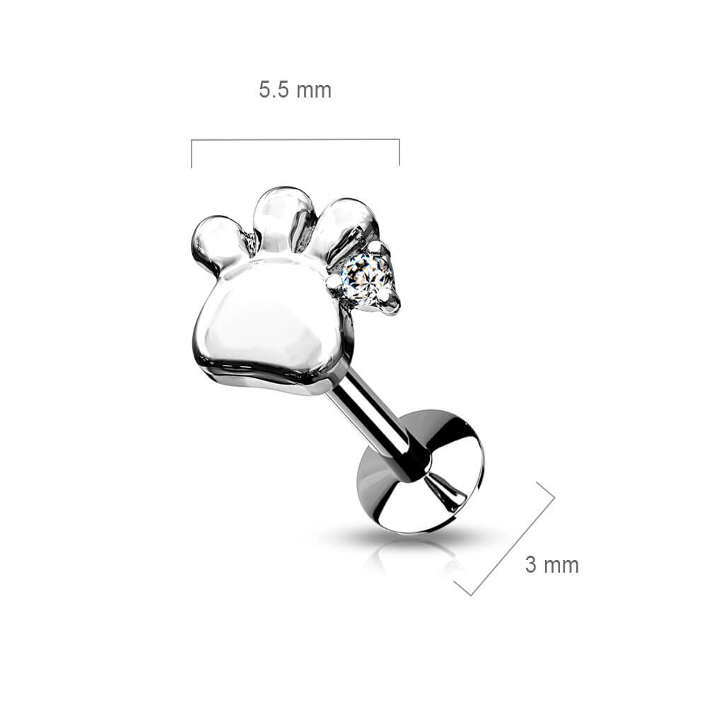Labret Patte Zircone Enfoncer - Image 3