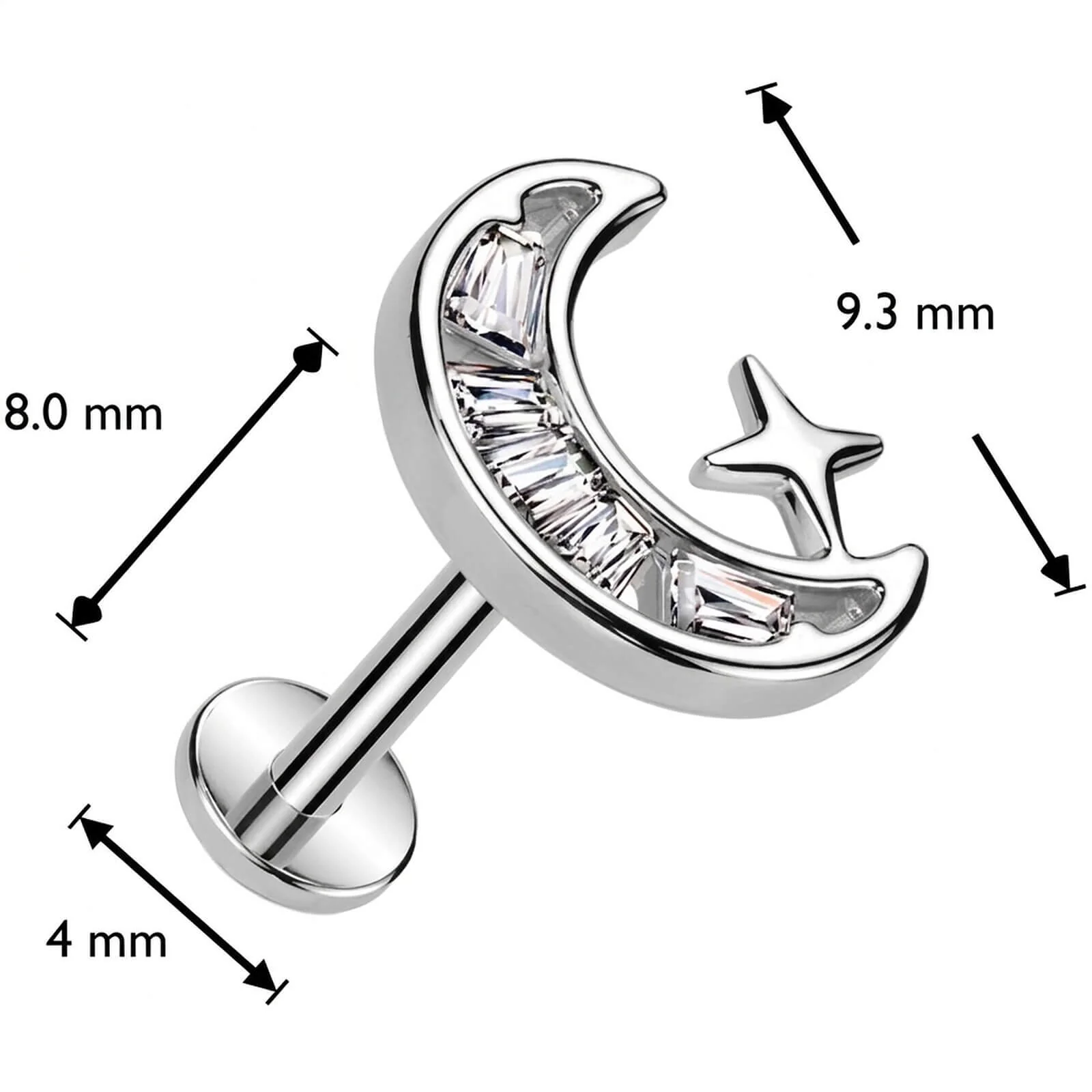Labret étoile lunaire zircone Enfoncer - Image 2
