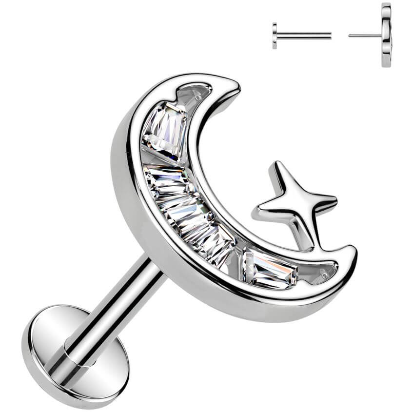 Labret étoile lunaire zircone Enfoncer - Image 4