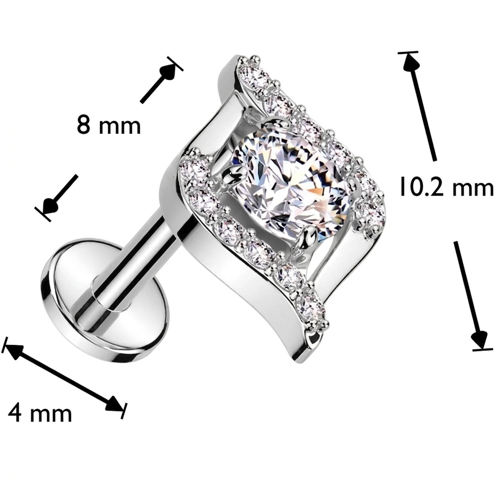 Labret œil égyptien zircone Enfoncer - Image 2
