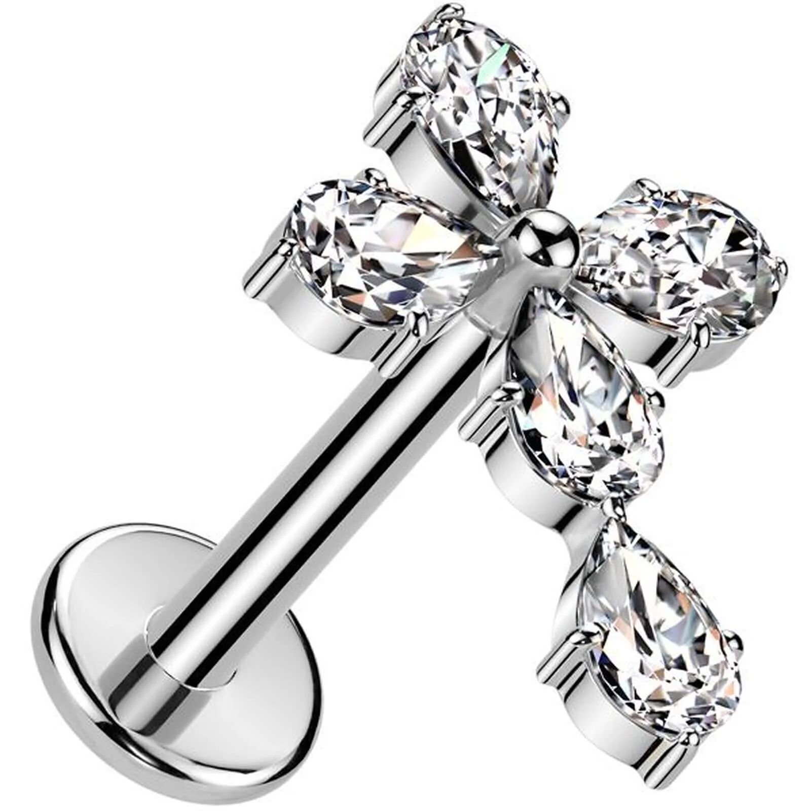 Labret croiser zircone Enfoncer