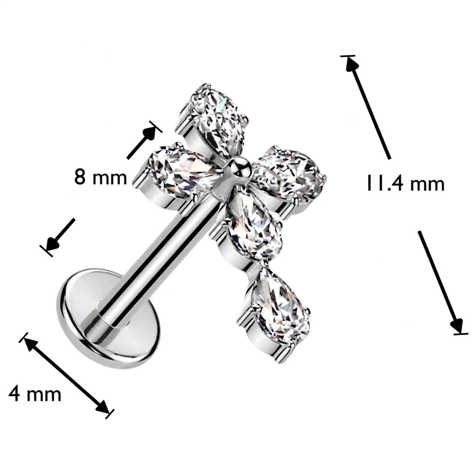 Labret croiser zircone Enfoncer - Image 2