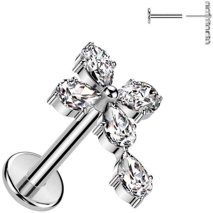 Labret croiser zircone Enfoncer - Image 4